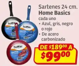 Soriana Híper Home basics sartenes oferta