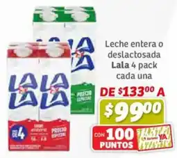 Soriana Híper Lala leche entera o deslactosada oferta