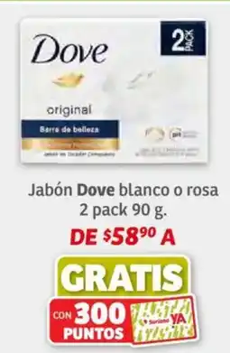 Soriana Híper Dove jabón blanco o rosa oferta
