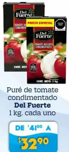Soriana Híper Del fuerte puré de tomate condimentado oferta