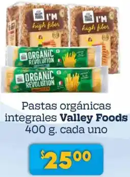 Soriana Híper Valley foods pastas orgánicas integrales oferta
