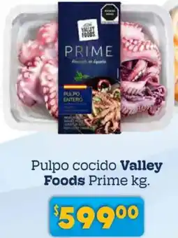 Soriana Híper Valley foods prime pulpo cocido oferta