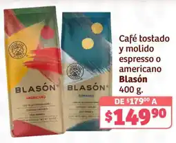 Soriana Híper Blasón café tostado y molido espresso o americano oferta
