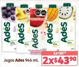 Soriana Híper Ades jugos oferta