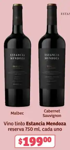 Soriana Híper Estancia mendoza vino tinto reserva oferta