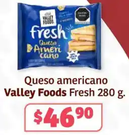Soriana Híper Valley foods fresh queso americano oferta