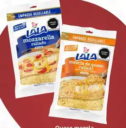 Soriana Híper Lala queso mezcla o mozzarella rallado oferta