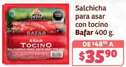 Soriana Híper Bafar salchicha para asar con tocino oferta