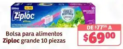 Soriana Híper Ziploc bolsa para alimentos grande oferta