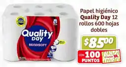 Soriana Híper Quality day papel higiénico oferta