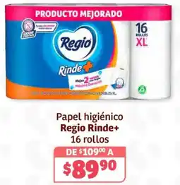 Soriana Híper Regio rinde+ papel higiénico oferta