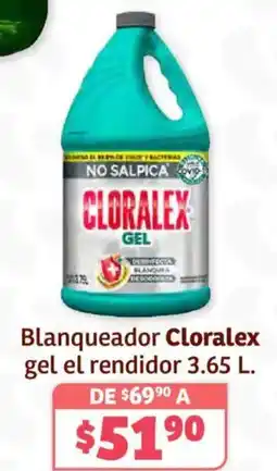 Soriana Híper Cloralex blanqueador gel el rendidor 3 oferta