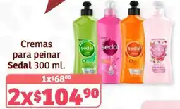 Soriana Híper Sedal cremas para peinar oferta