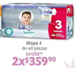 Soriana Híper Bbtips pañales etapa 3 oferta
