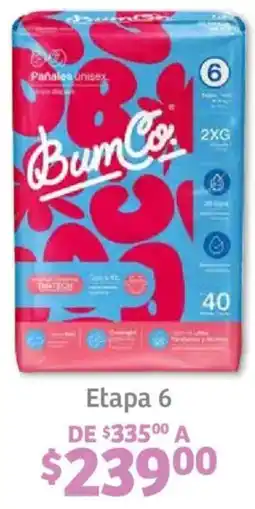 Soriana Híper Bum co. pañales etapa 6 oferta