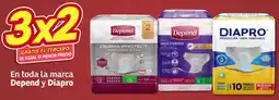 Soriana Híper Depend y diapro en toda la marca oferta