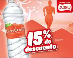 Zorro Bonafont agua natural oferta