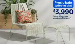 Walmart Mainstays set de silla y mesa para jardín oferta