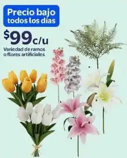 Walmart Variedad de ramos o flores artificiales oferta
