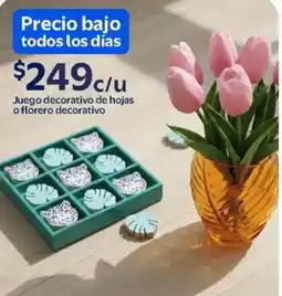 Walmart Juego decorativo de hojas oflorero decorativo oferta