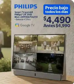Walmart Philips smart tv portátil 24" fhd oferta