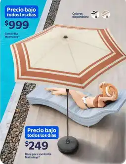 Walmart Mainstays sombrilla oferta