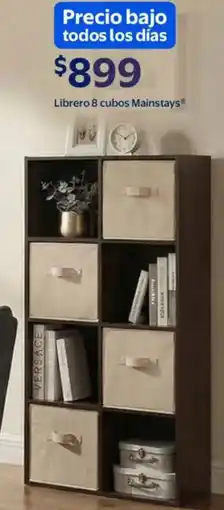 Walmart Mainstays librero 8 cubos oferta