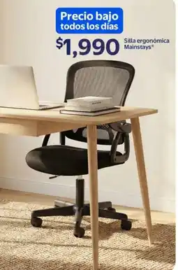 Walmart Mainstays silla ergonómica oferta