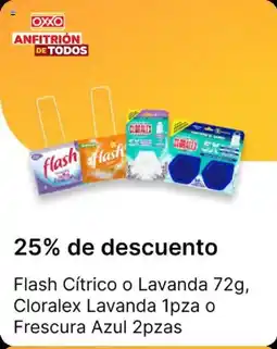 OXXO Flash Cítrico o Lavanda, Cloralex Lavanda o Frescura Azul oferta