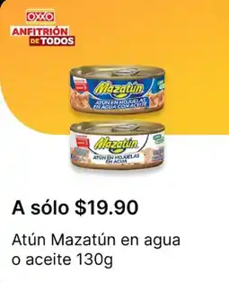 OXXO Mazatún atún en agua o aceite oferta