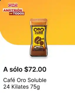 OXXO Café Oro Soluble 24 Kilates oferta