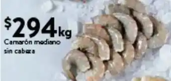 Camarón mediano sin cabeza