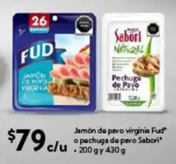 Walmart Express Fud jamon de pavo virginia o Sabori pechuga de pavo oferta