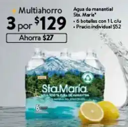 Walmart Express Sta. Maria agua de manantial oferta