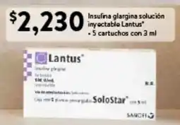 Walmart Express Lantus insulina glargina solución inyectable oferta