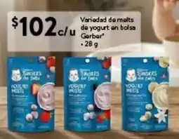 Walmart Express Gerber melts de yogurt oferta