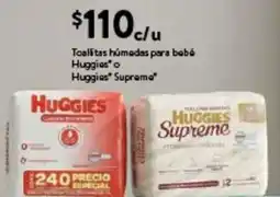 Walmart Express Huggies o Huggies Supreme toallitas humedas para bebe oferta