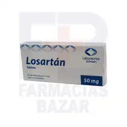Farmacias Bazar LOSARTAN 50MG 30 TABLETAS SHOEN oferta