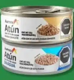 Aurrera atún con soya en aceite o agua