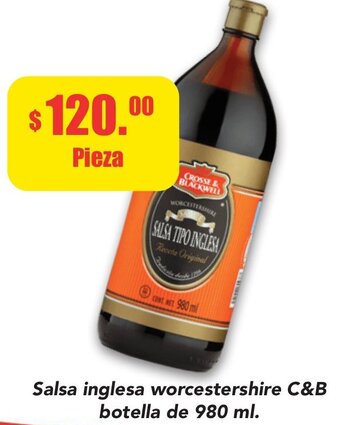 Super Aki Salsa Inglesa Worcestershire C&B Botella de 980ml oferta
