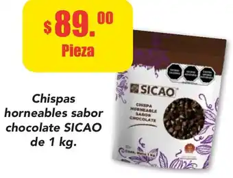 Super Aki Chispas Horneables Sabor Chocolate Sicao de 1kg oferta