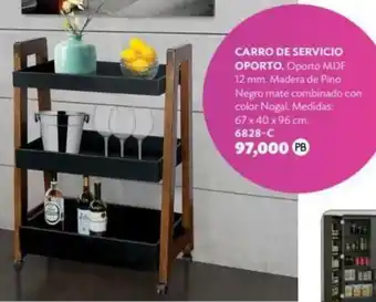 BetterWare Carro de Servicio Oporto 67x40x96cm 6828-C oferta