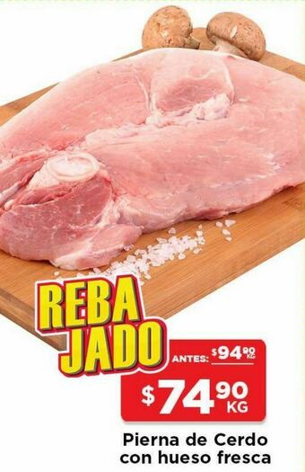 HEB Pierna de cerdo con hueso 1 kg oferta