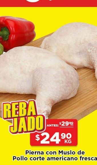 HEB Pierna con muslo de pollo corte americano fres 1 kg oferta
