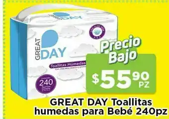 HEB Toallitas húmedas para bebé great day oferta