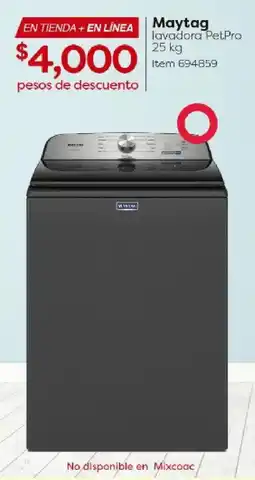 Costco Maytag PetPro lavadora 25 kg oferta