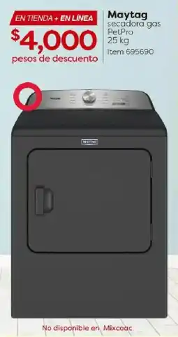 Costco Maytag PetPro secadora gas 25 kg oferta