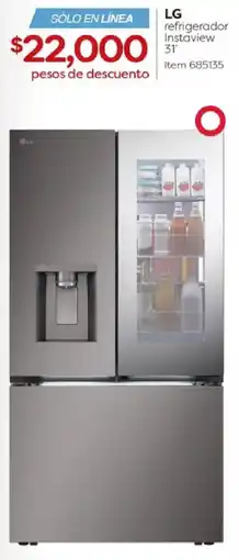 Costco LG refrigerador instaview 31' oferta