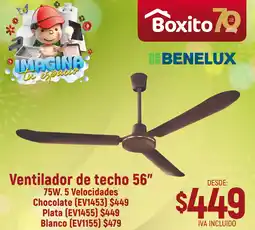 Boxito Ventilador de techo 56" BENELUX oferta
