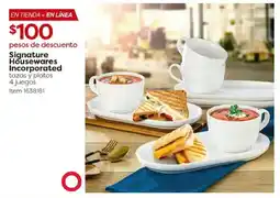 Costco Signature Housewares Incorporated tazas y platos oferta
